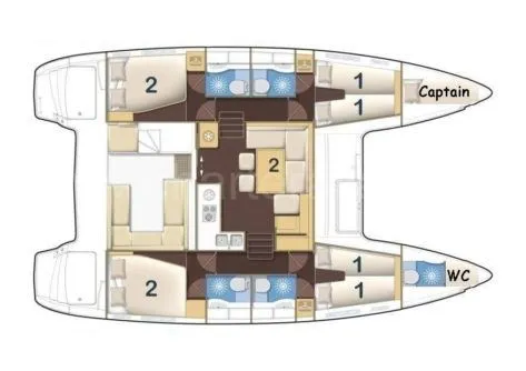 Charter a 12m Lagoon 400 S2 in Cala Jondal