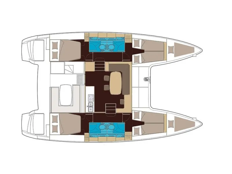 11.97m Sukosan 6 Cabin Catamaran Hire