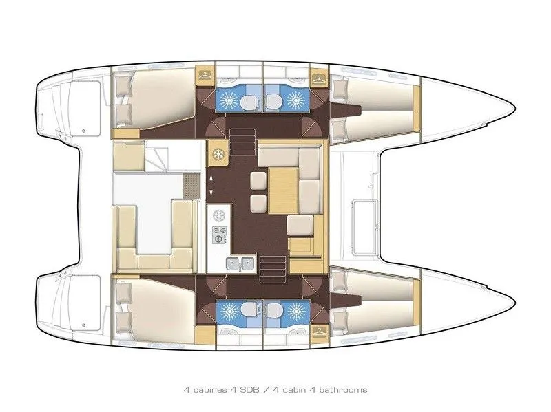 Charter a 11.99m 6 Cabin Catamaran in Furnari