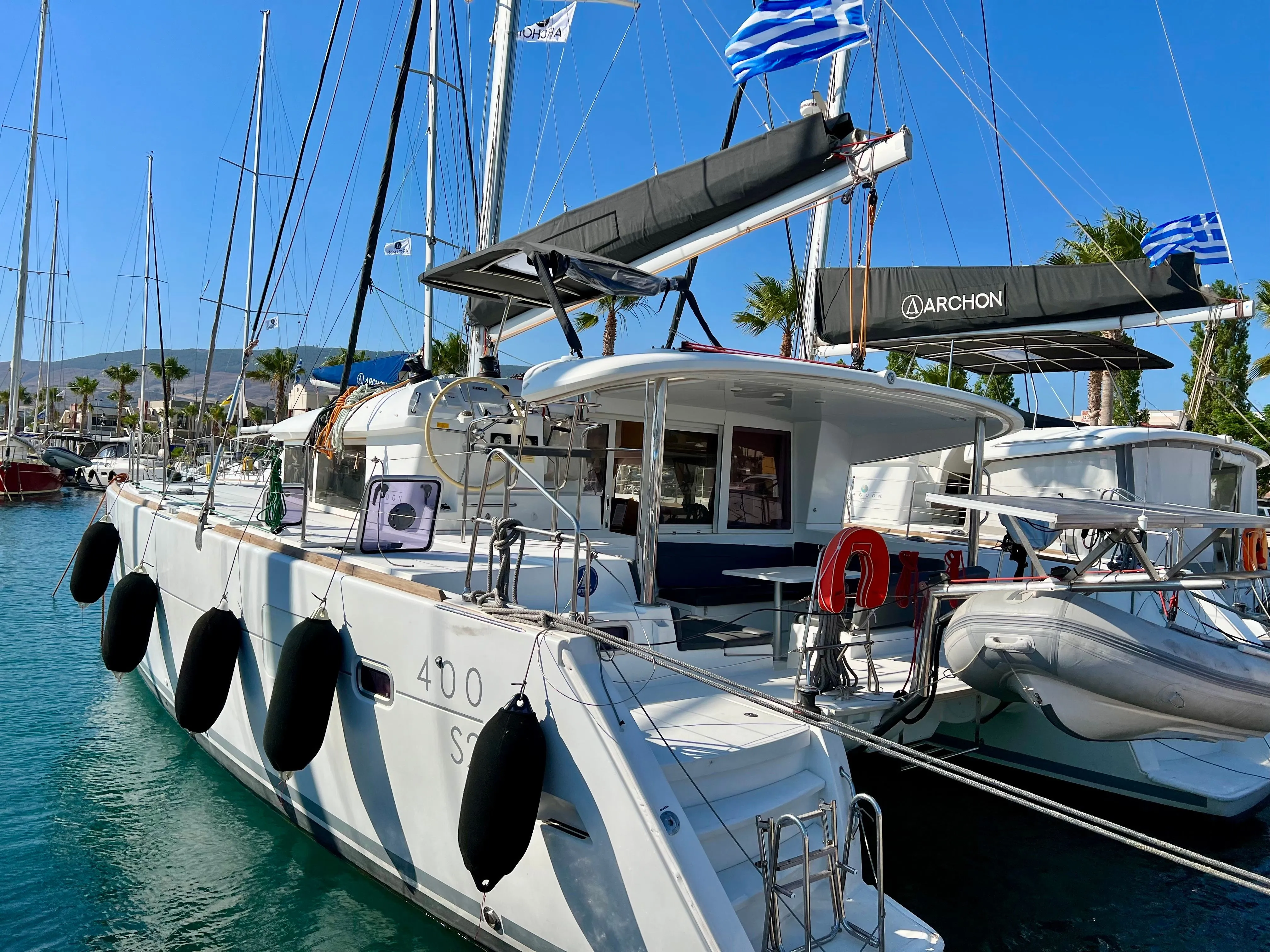 Rent a 11.97m Catamaran in Rhodes Town