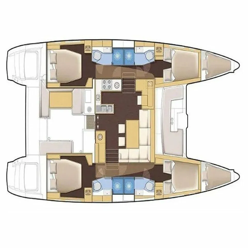 Взять в чартер 12.37м Lagoon 410 S2 катамаран в Фетхие