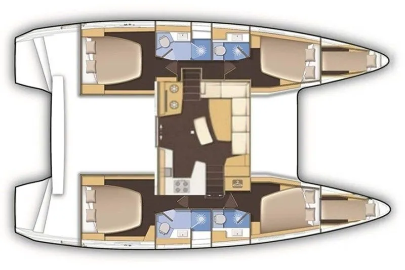 12.8m Furnari 6 Cabin Catamaran Hire