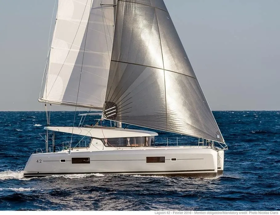 Rent a 12.8m Lagoon 42 in Bonifacio