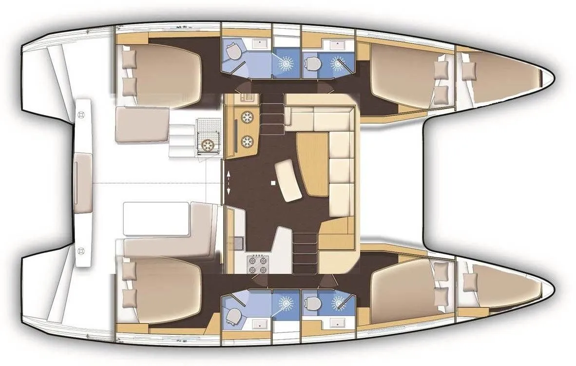12.94m Capo d'Orlando Lagoon 42 Hire