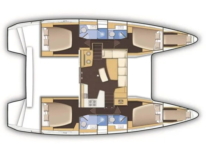 Rent a 12.8m 6 Cabin Catamaran in Athens