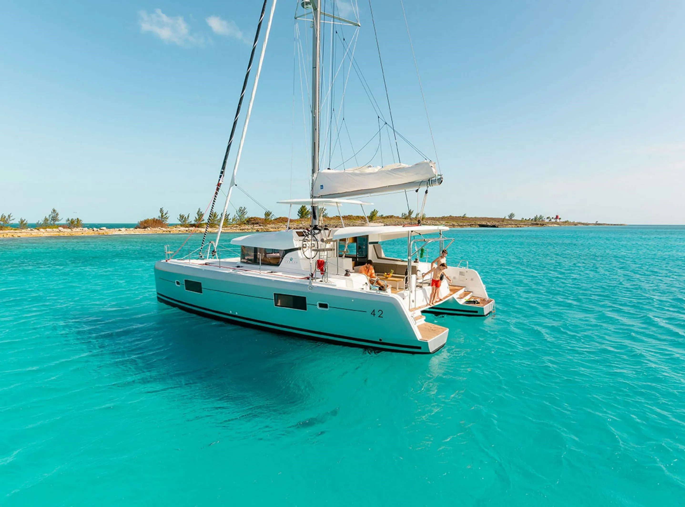 Explore Portocolom on a 12.8m Rental Catamaran Lagoon 42