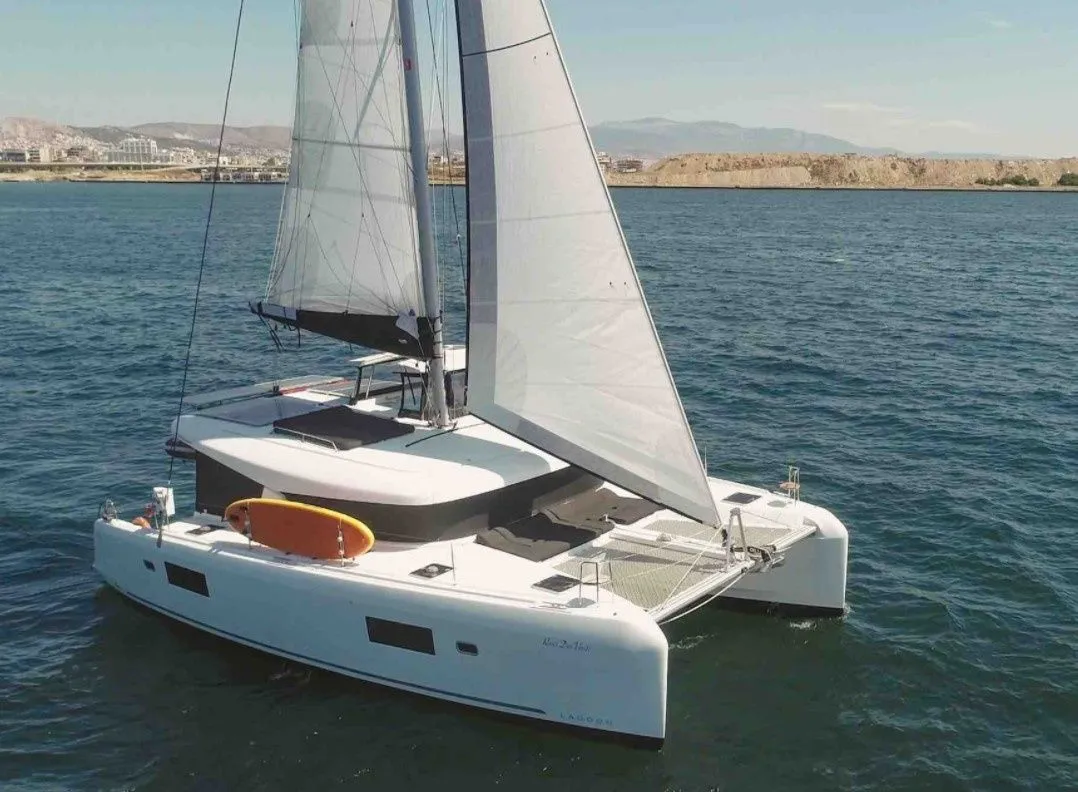Charter a 12.8m 4 Cabin Catamaran in Parikia