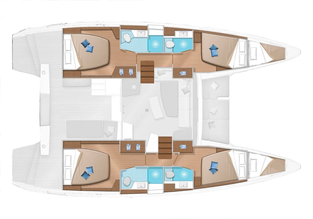 Charter a 12.8m 6 Cabin Catamaran in Salamina