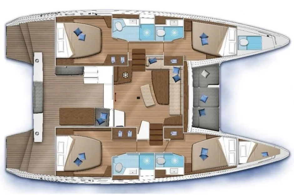 Explore San Miguel de Abona on a 12.8m 6 Cabin Catamaran Rental