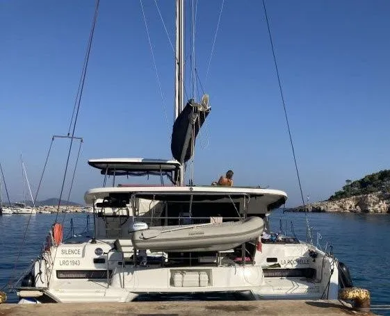 Explore Skiathos Town on a 12.8m Lagoon 42 Catamaran Rental