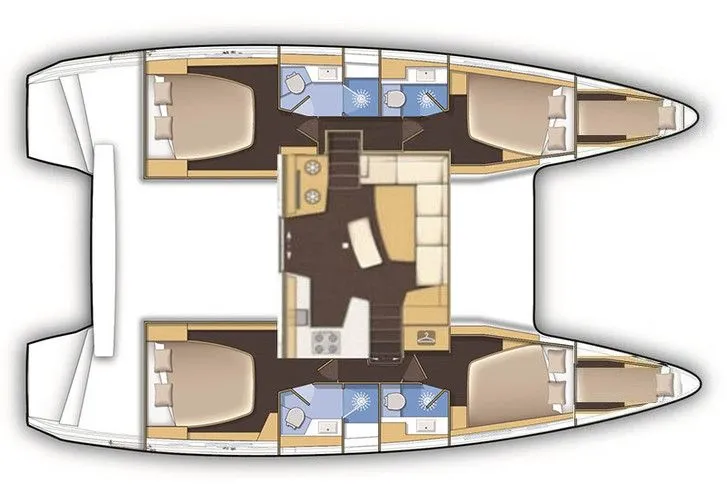 Charter a 12.8m 6 Cabin Catamaran in Elliniko