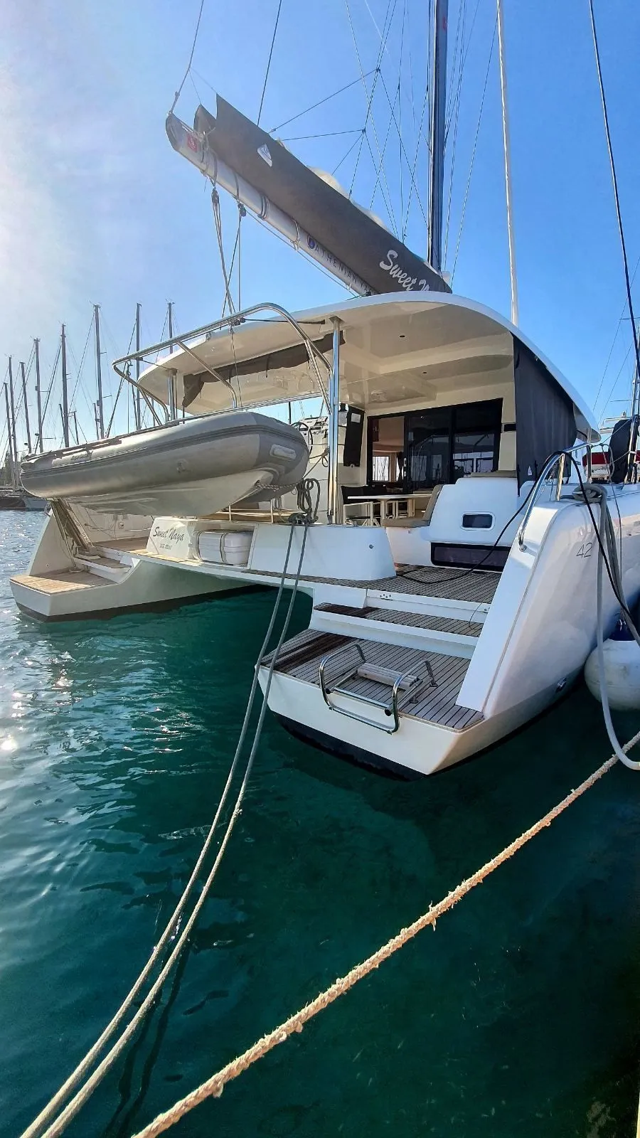 12.8m Naousa Catamaran Hire