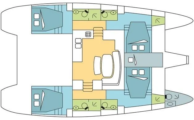 12.61m Nettuno 4 Cabin Catamaran Hire