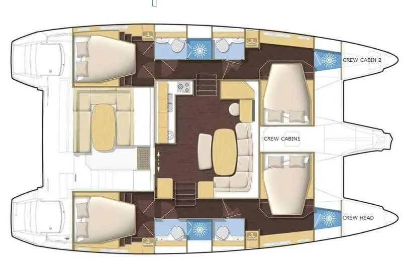Explore Lefkada on a 12.61m 4 Cabin Catamaran Rental
