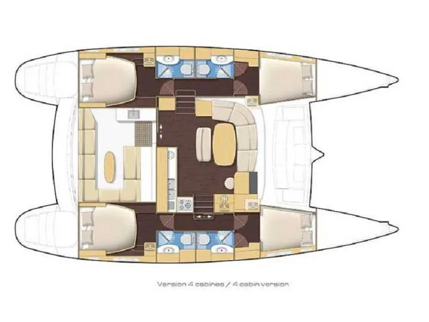 Rent a 13.61m 4 Cabin Catamaran in Naples