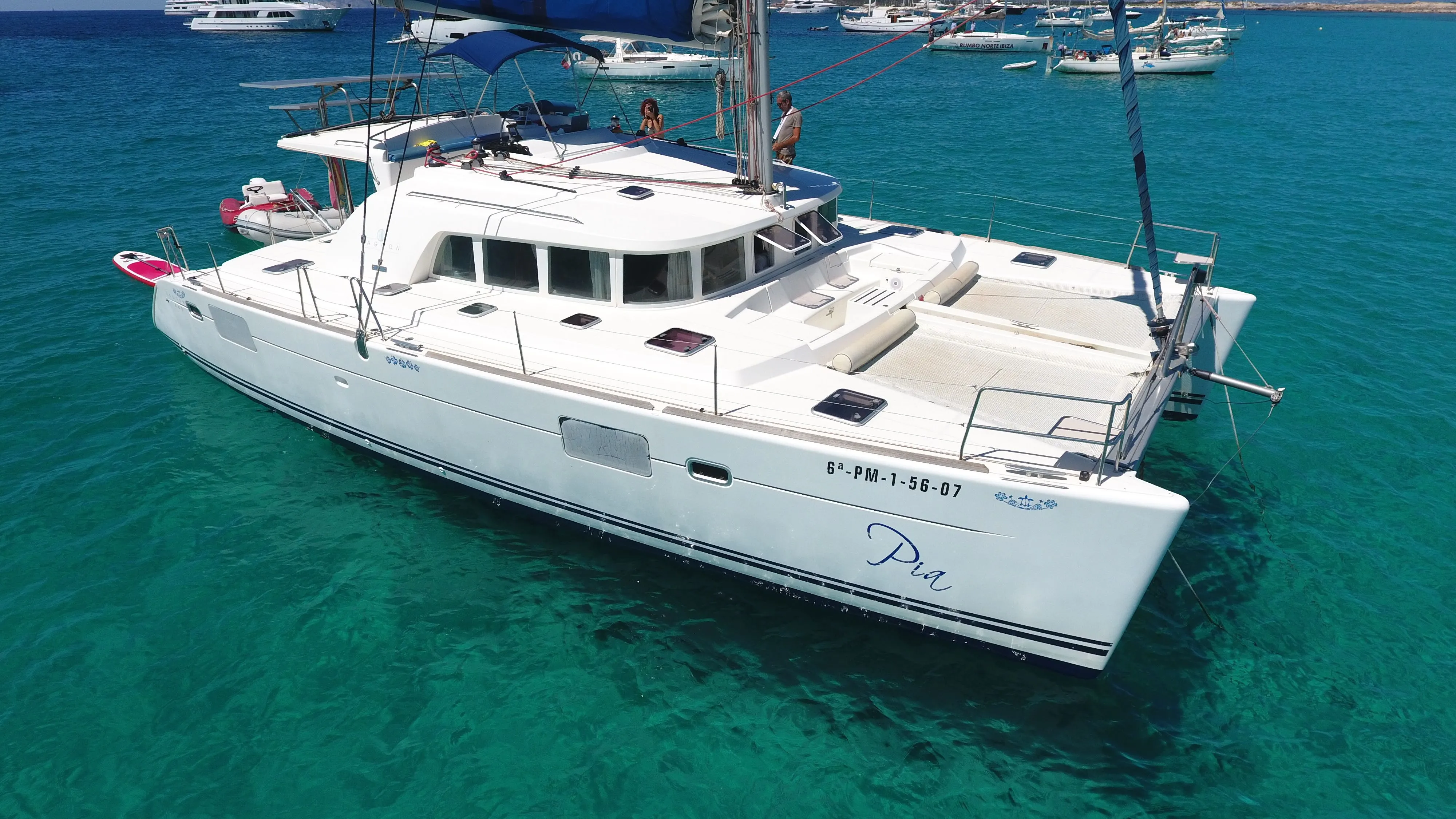 Explore Barcelona on a 13.6m 4 Cabin Catamaran Rental