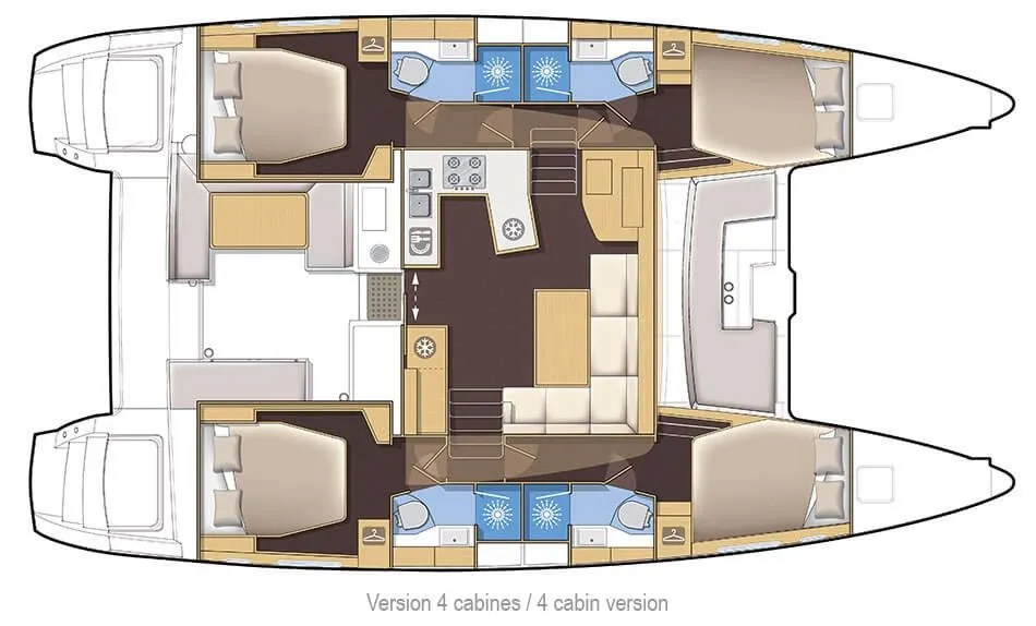 Charter a 13.96m Lagoon 450 F Catamaran in Tivat