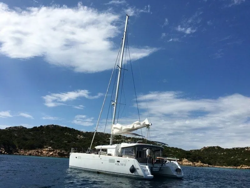 Explore Anzio on a 13.96m Rental Catamaran Lagoon 450 F