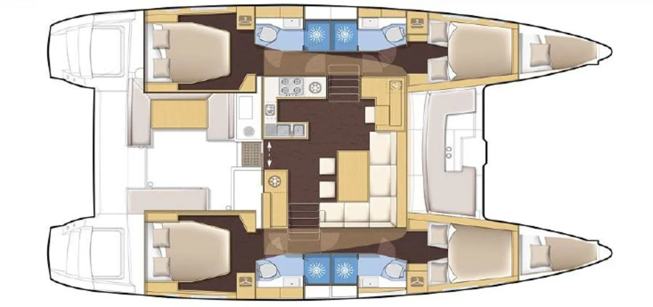 13.96m Marsh Harbour 6 Cabin Catamaran Hire