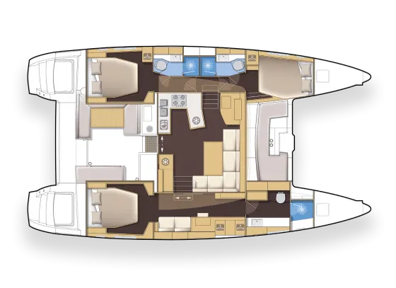 Charter a 13.96m 3 Cabin Catamaran in Los Angeles