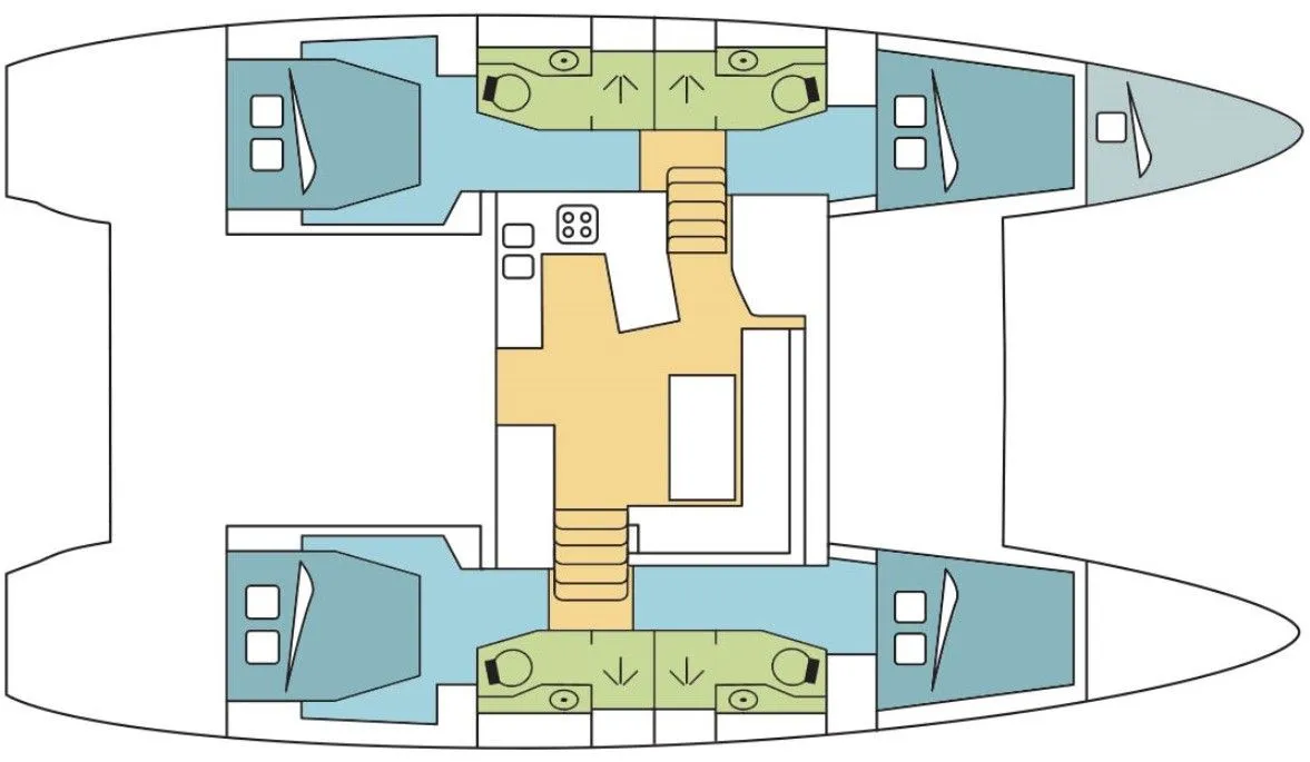 13.96m Palm Cay Lagoon 450 F Catamaran Hire