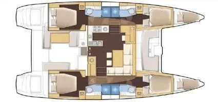 Rent a 13.96m 6 Cabin Catamaran in Dubrovnik