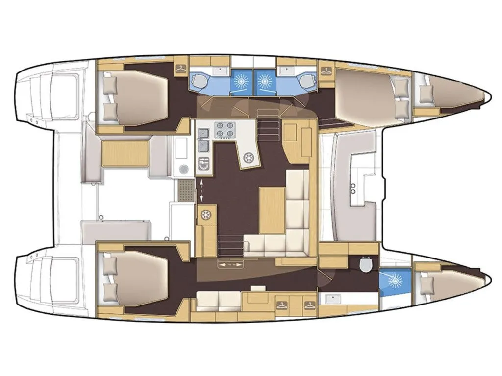Explore Grimaud on a 13.96m Rental Catamaran Lagoon 450 F