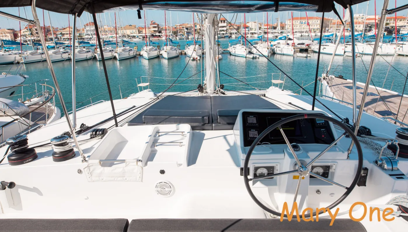 Explore Paleros on a 13.96m Rental Lagoon 450 F