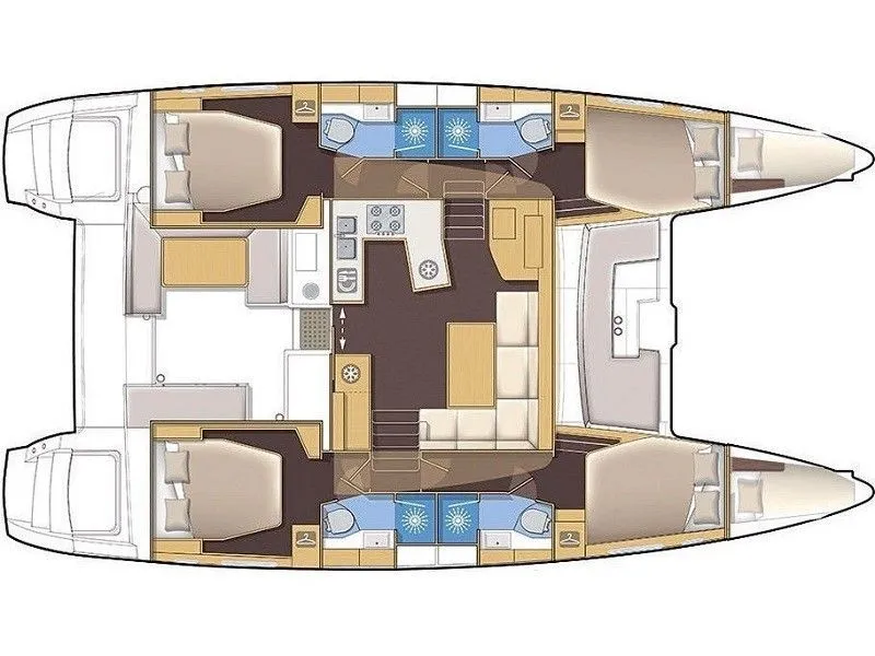 Rent a 13.96m 6 Cabin Catamaran in Sukosan