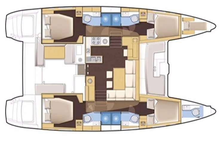 Rent a 13.96m Lagoon 450 F in Faial