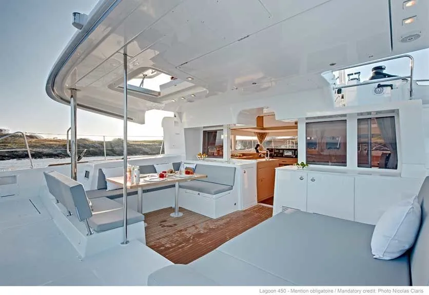 Explore Parham Town on a 13.72m Rental Lagoon 450 F
