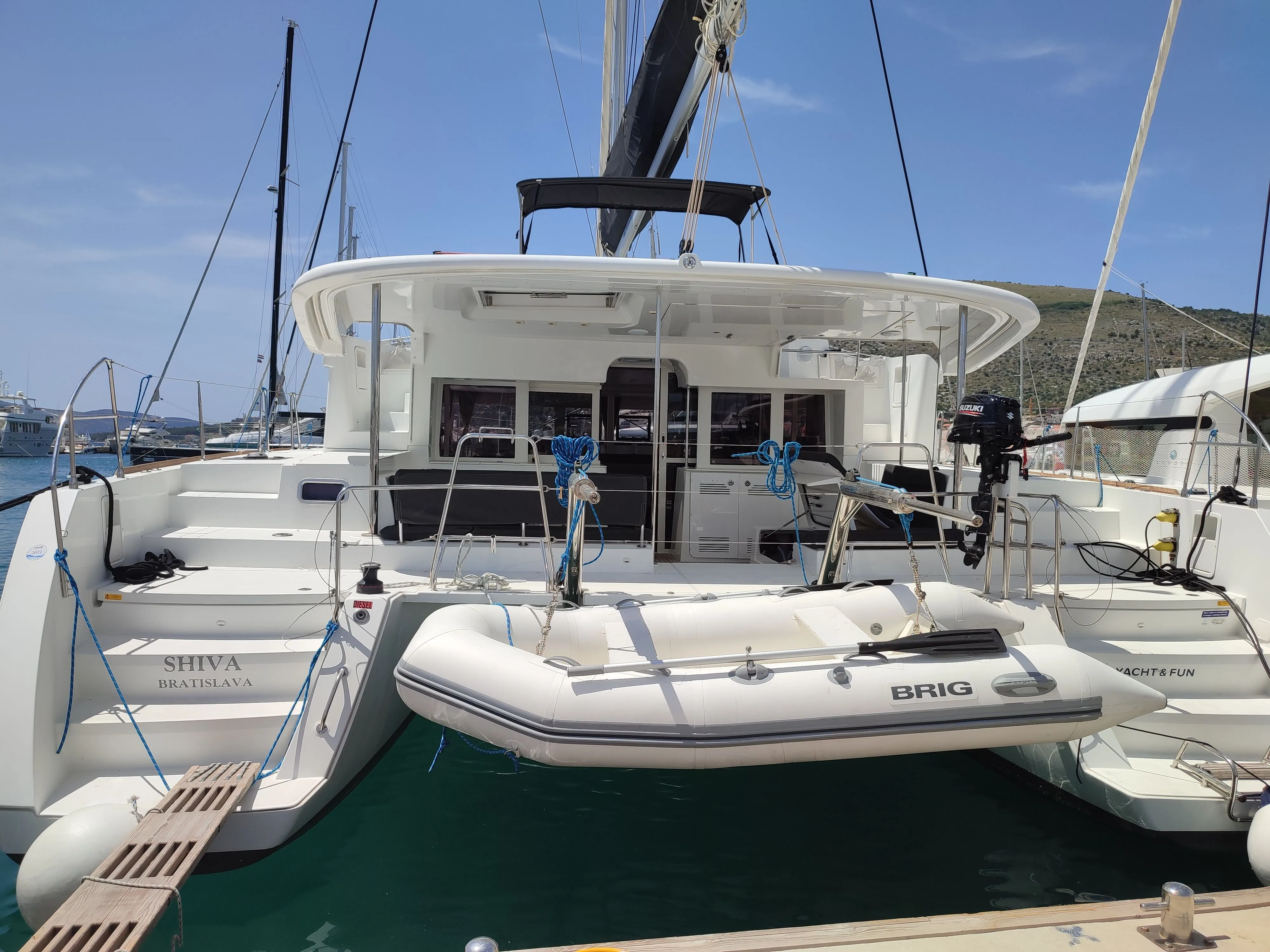 Explore Trogir on a 13.96m Lagoon 450 F Catamaran Rental