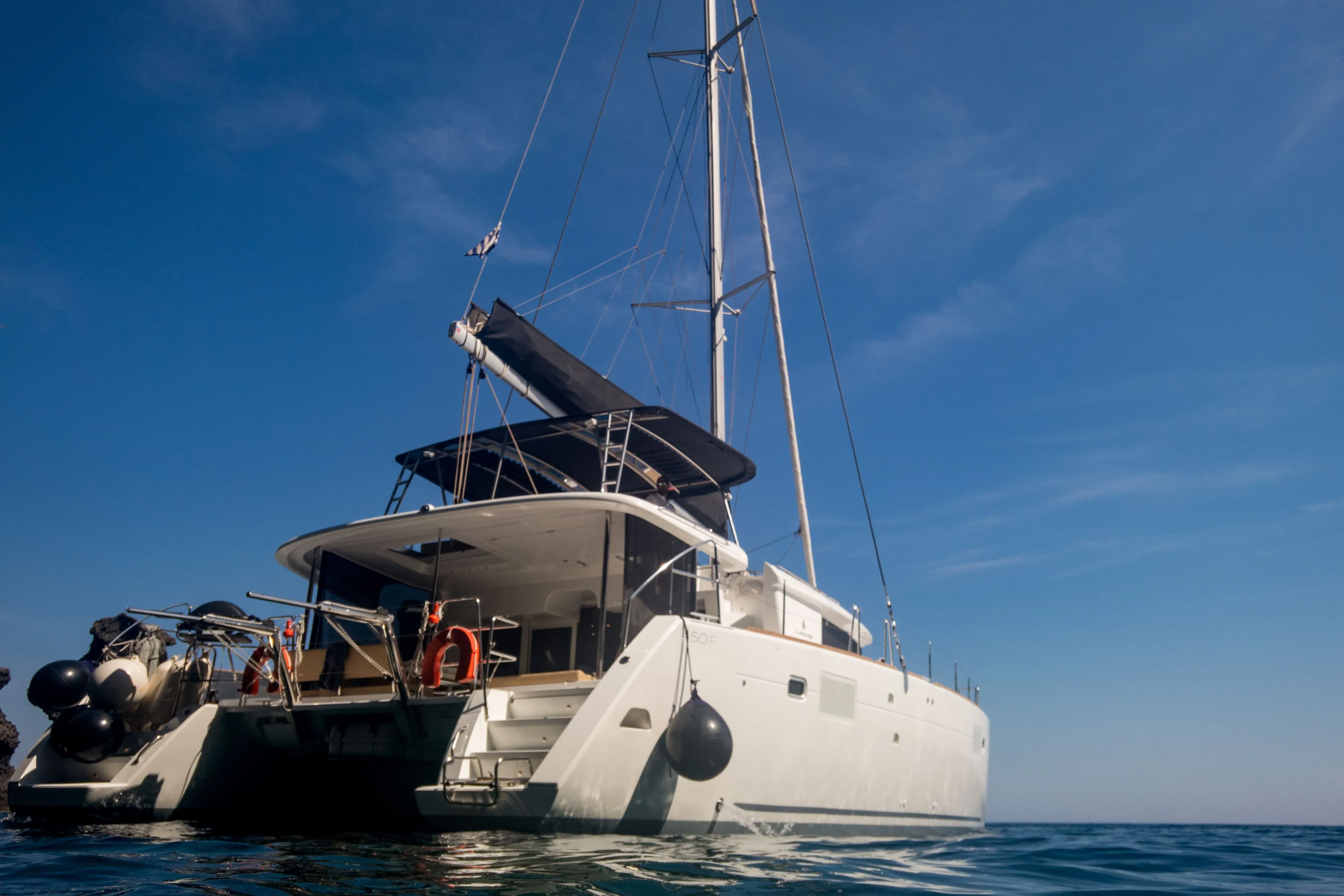 Explore Vlychada on a 13.96m Rental Catamaran Lagoon 450 F