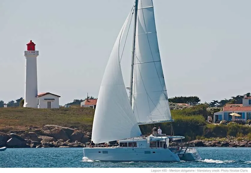 Explore Gustavia on a 14m Lagoon 450 Catamaran Rental