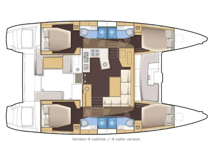 14m Gustavia Lagoon 450 Catamaran Hire