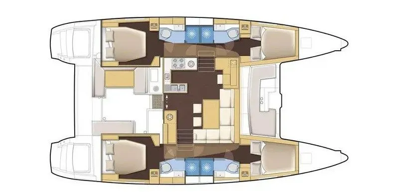 13.96m Philipsburg Lagoon 450 Power Catamaran Hire