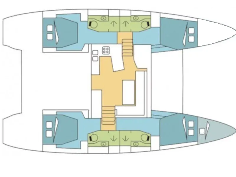 13.96m Porto Vecchio Catamaran Hire