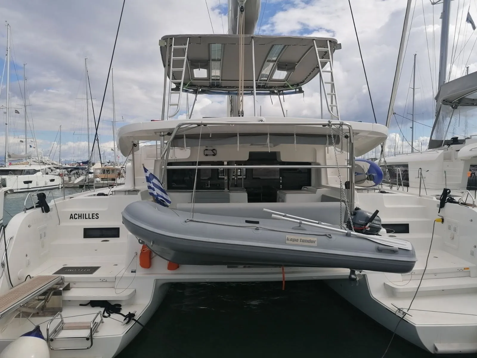 Explore Gouvia on a 13.99m Lagoon 46 Catamaran Rental