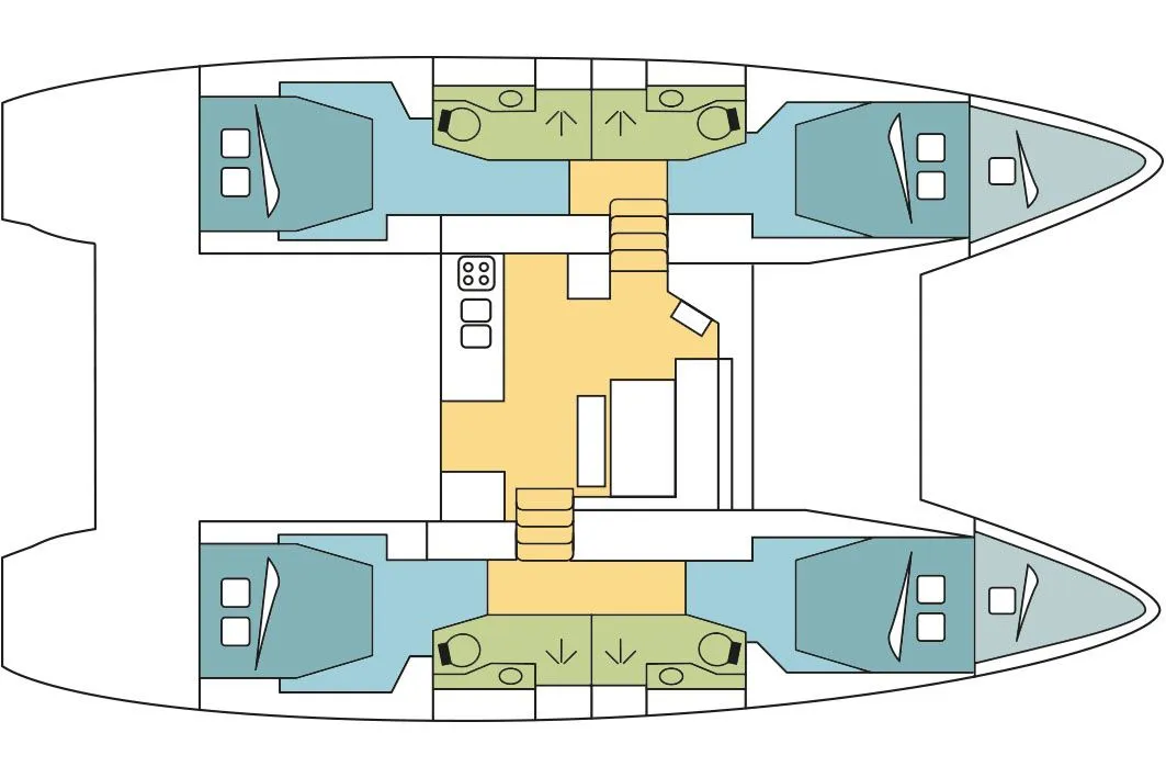 Explore Nettuno on a 13.99m Rental Lagoon 46