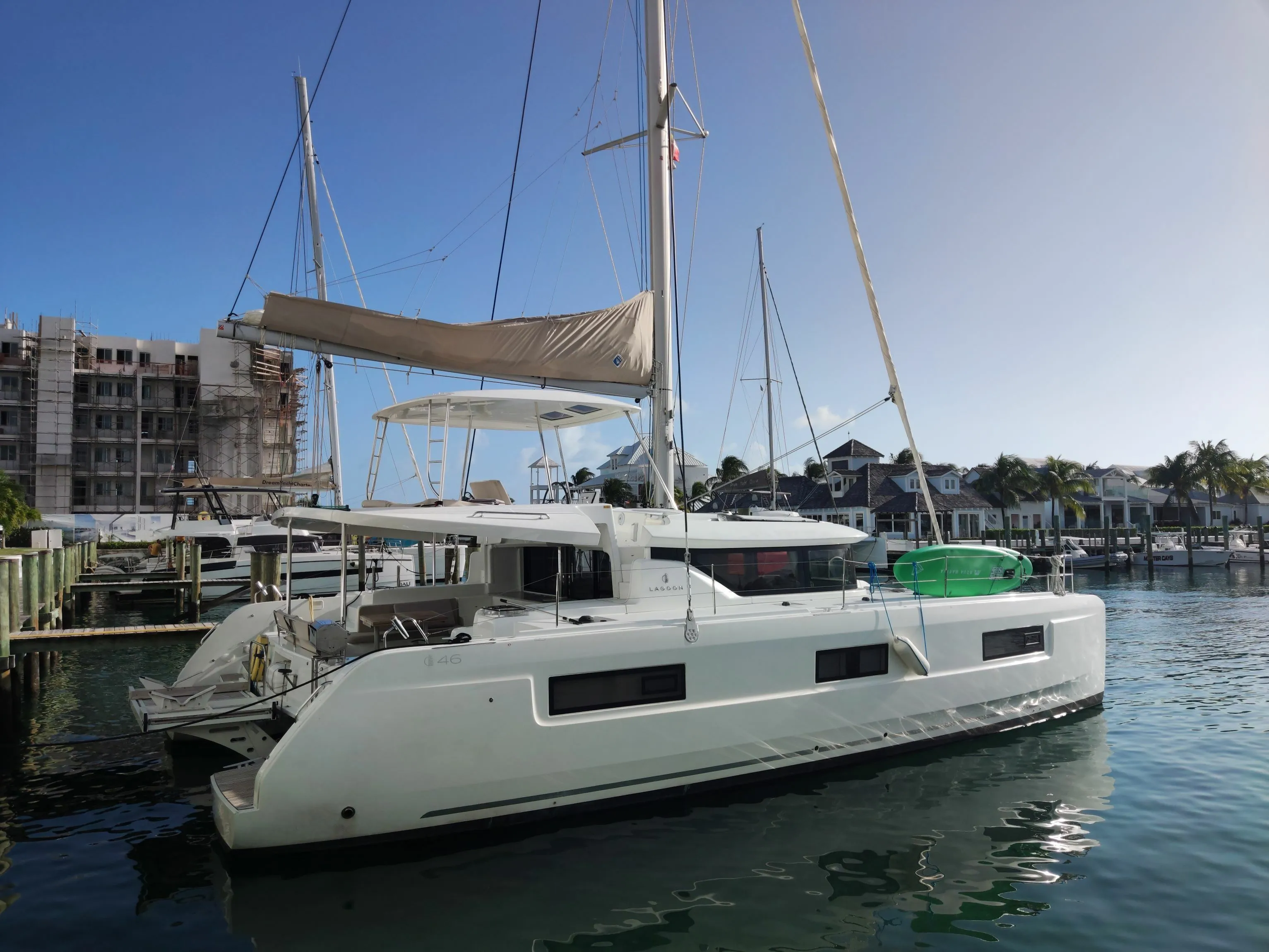 Explore Palm Cay on a 13.99m Rental Lagoon 46