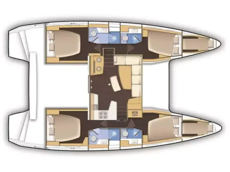 Explore Ajaccio on a 13.96m 6 Cabin Catamaran Rental