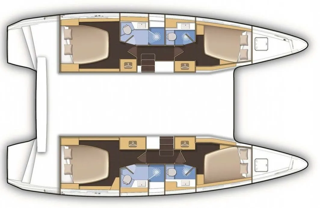 13.99m Angra dos Reis Lagoon 46 Catamaran Hire