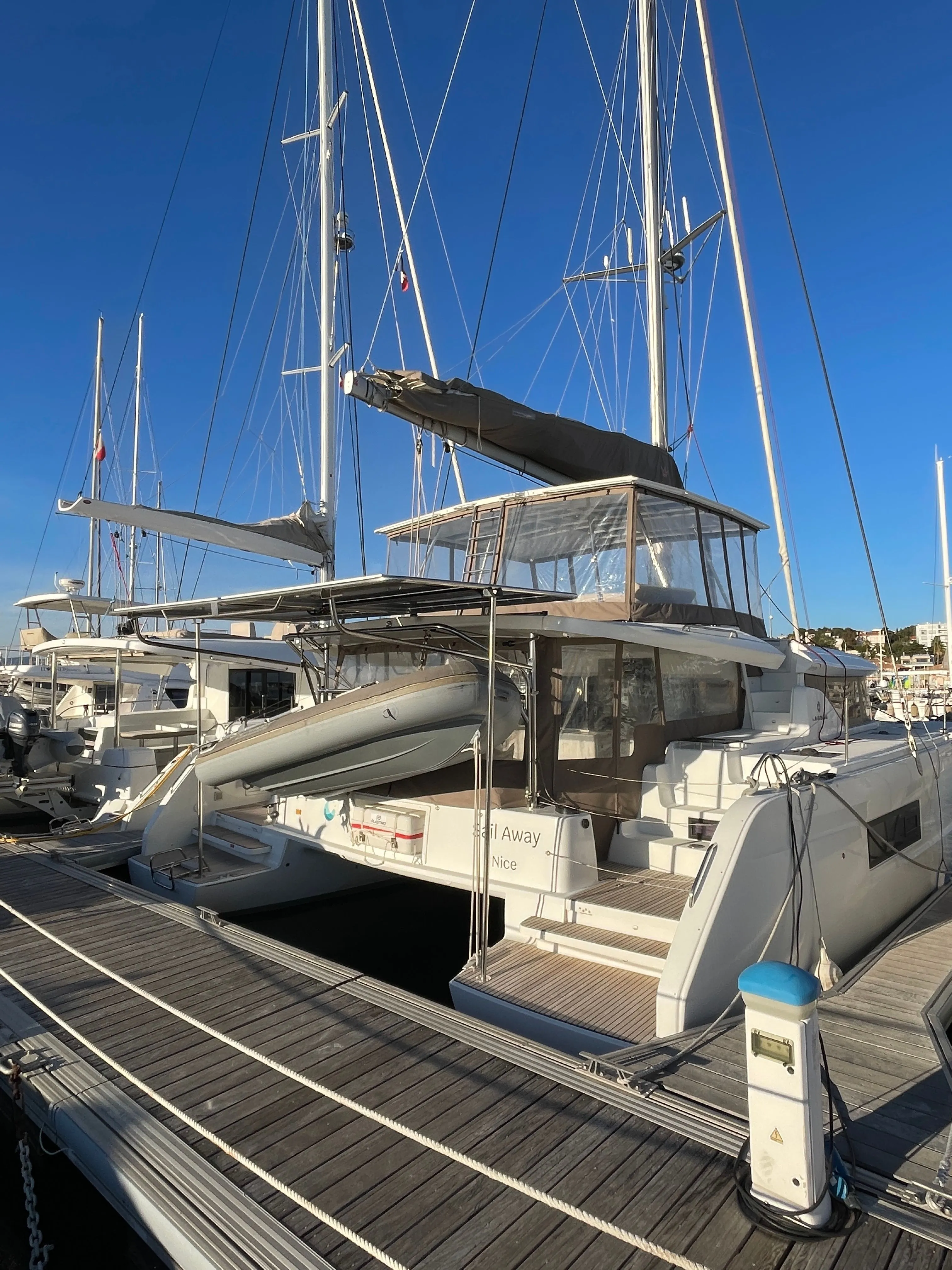 Explore Saint-Raphaël on a 13.99m Rental Catamaran Lagoon 46