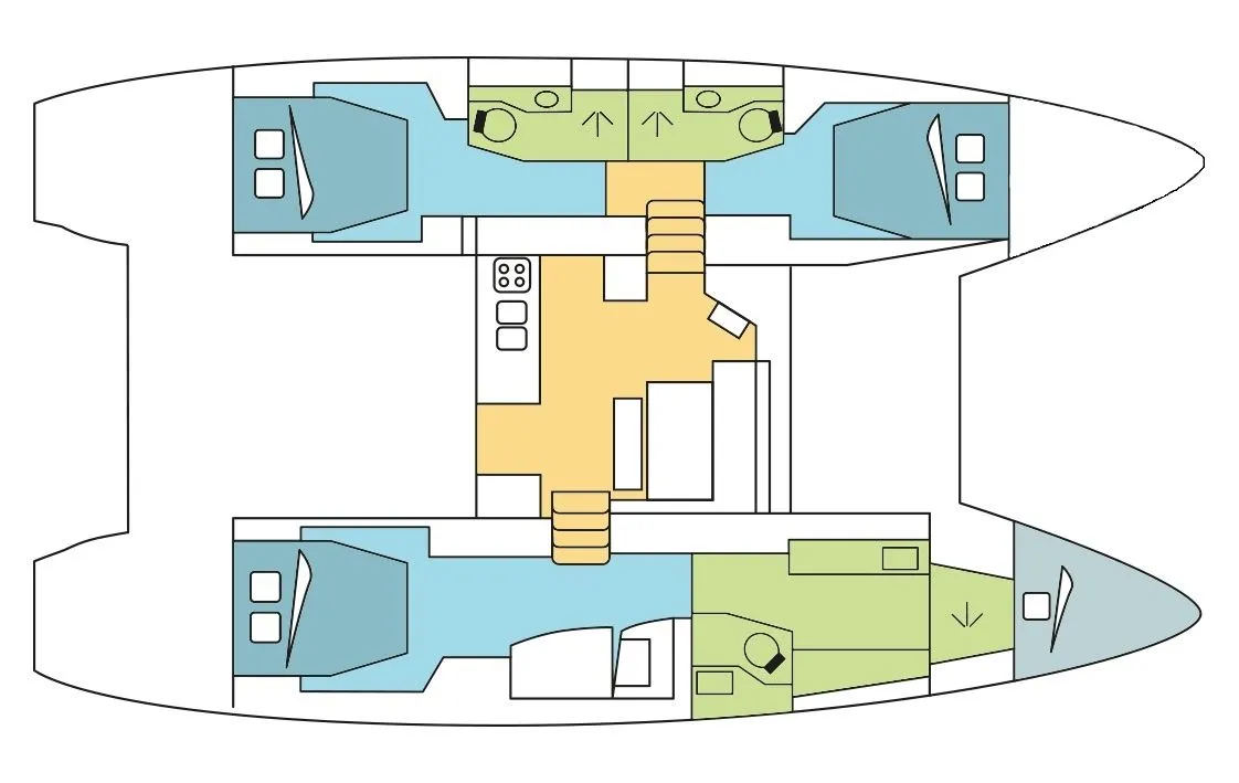 13.99m Porto Heli Lagoon 46 Catamaran Hire