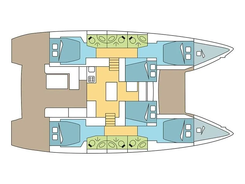 14.75m Athens Lagoon 50 Catamaran Hire