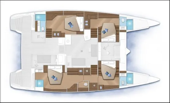 Explore Pa Klok on a 15.88m 4 Cabin Catamaran Rental