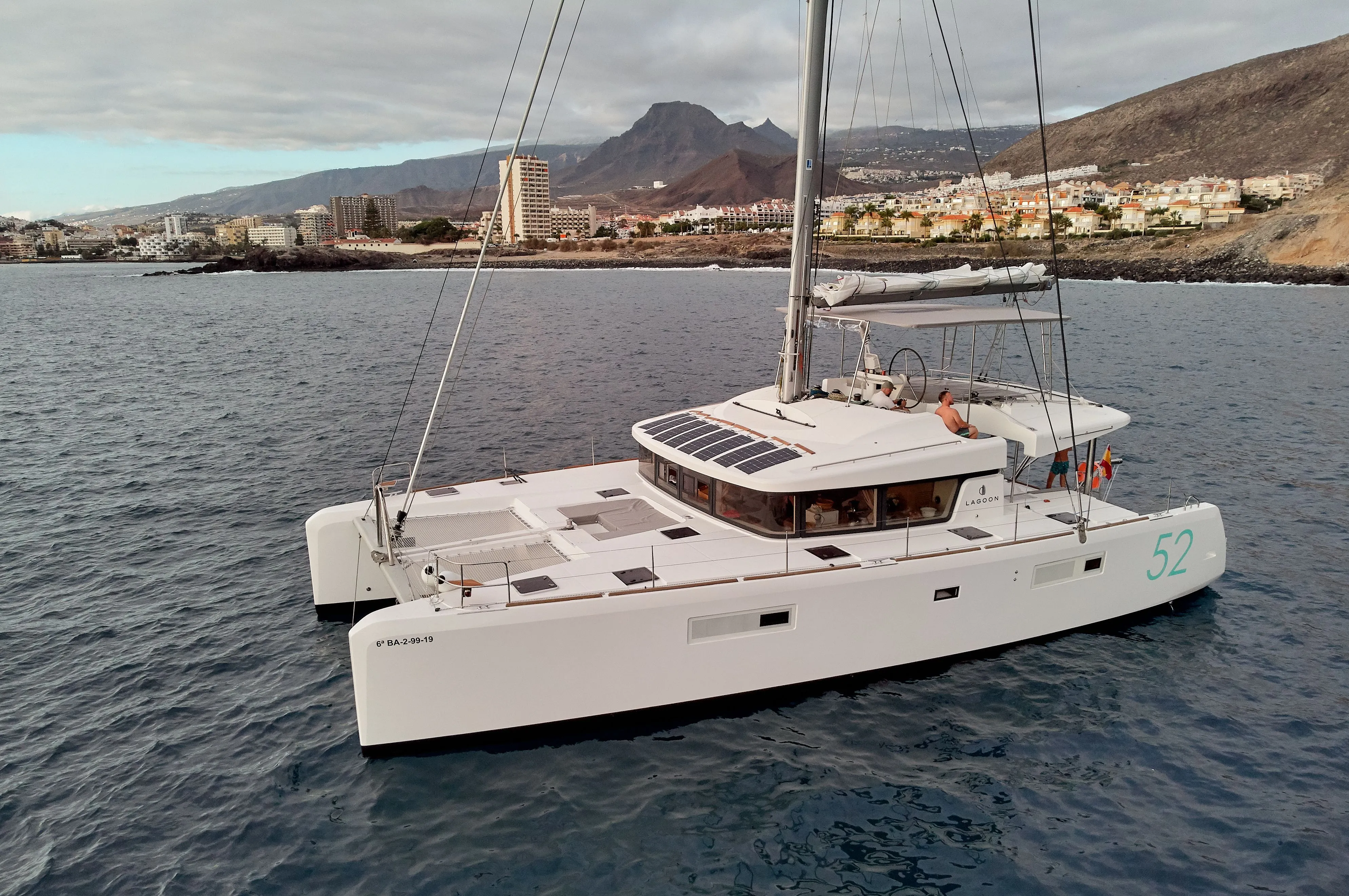 Explore Ibiza Town on a 15.85m Rental Catamaran Lagoon 52 F