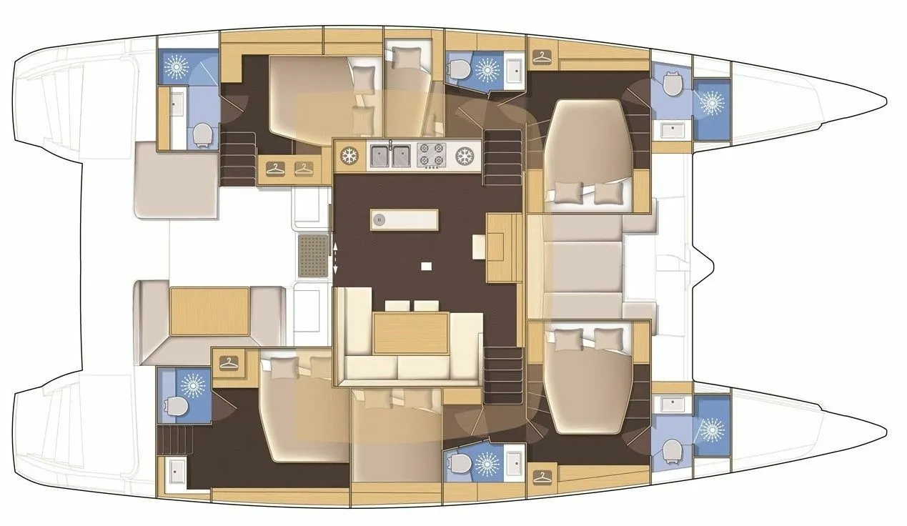 Explore Ibiza Town on a 15.85m Rental Catamaran Lagoon 52 F
