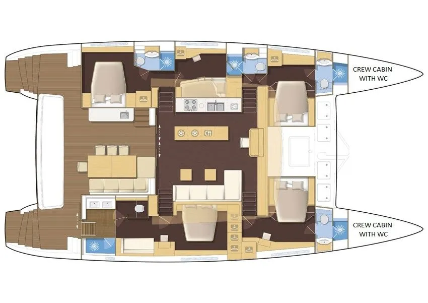 18.9m Sami Lagoon 620 Catamaran Hire