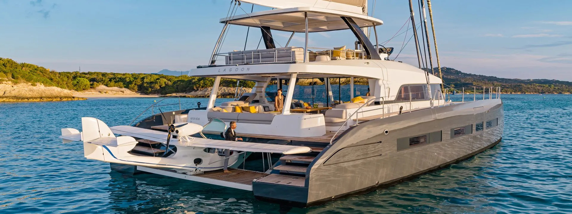 Rent a 23.77m Lagoon Seventy 7 Catamaran in Bonifacio